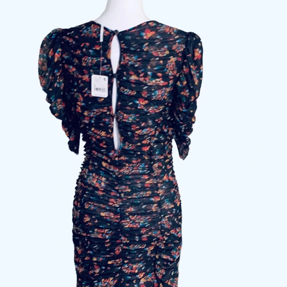 FREE PEOPLE BRIELLA FLORAL MIDI DRESS